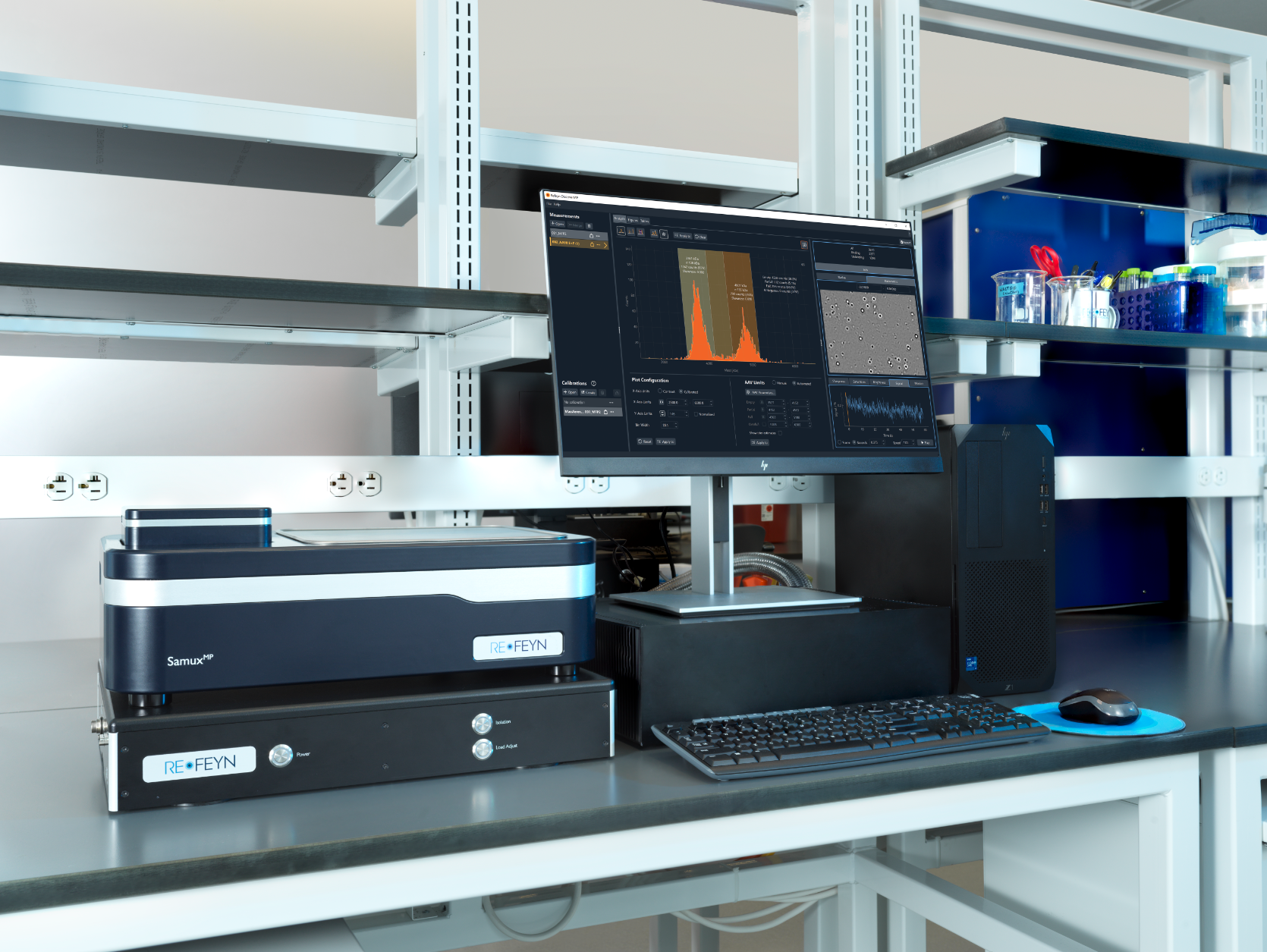 Refeyn’s SamuxMP mass photometer for AAV analytics - used for characterizing the U.S. Pharmacopeia’s new adeno-associated virus (AAV) reference standards.